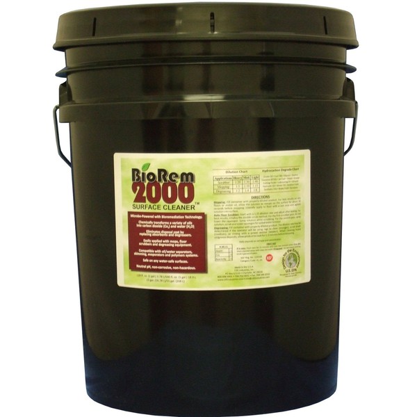 Clift Industries 8008-005 BioRem-2000 Surface Cleaner, 5-Gallon Bucket