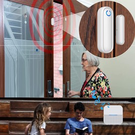 YisTech Caregiver Pager Portable Door Alarms for Dementia Patients, Door Open Chime Alert Kit for Kids Safety/Home/Store/Business (1 Sensor 1 Portable Receiver)