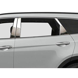QAA is Compatible with 2013-2018 Hyundai Santa Fe 6 Piece Stainless Pillar Post Trim PP13337