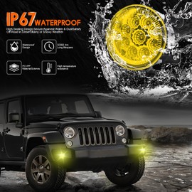 qobsos 3.5 Inch Fog Light Bulb Pair LED Bumper Fog Light Driving Lamp Yellow Lens For Nissan NV200 2010-2019,3500k,Pack of 2