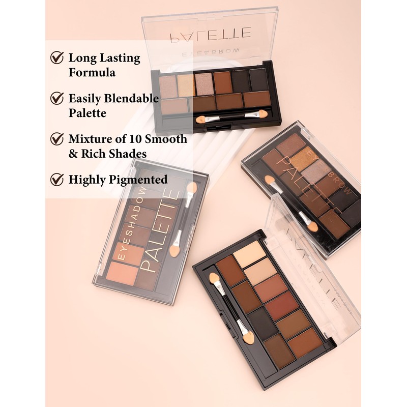 Erinde 10 Colours Lidscahtten Palette