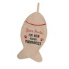 Decsee Pet Christmas Stocking - CATS (Fish shaped) Santa, I've been Purrrrfect