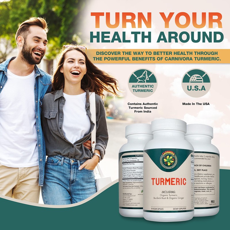 Carnivora Turmeric – Support for Joints and Digestive Health (90