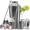 Bar Set Cocktail Shaker Set Bartender Kit, 8 Piece Silver