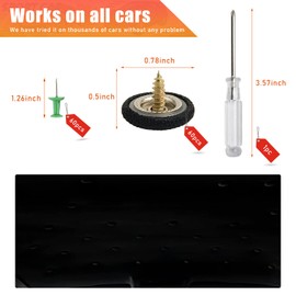 Kewucn 60 PCS Car Roof Headliner Repair Kit, Vehicle Roof Snap Rivets Retainer with Installation Tool, Auto Interior Ceiling Cloth Fixing Repair Button, Suitable for Most Cars (Grid Black)