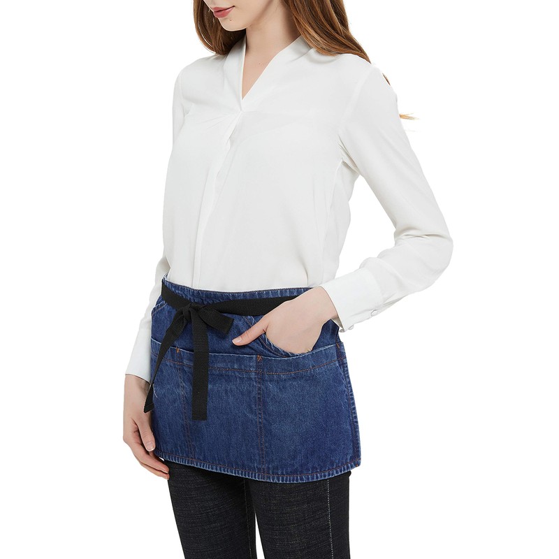Aiden Brothers 100% Cotton Denim Unisex Waist Apron, 7 Pockets