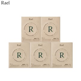 RAEL Organic Cotton Cover Pads For Sensitive Skin 10ea*5box, Size:L