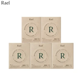 RAEL Organic Cotton Cover Pads For Sensitive Skin 10ea*5box, Size:L