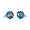 Racing Bike Cycle Cycling Cufflinks by Onyx Art In Smart