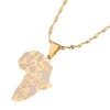 BR Gold Jewelry Africa Map Pendant Necklaces Map of African Elephants Lions Giraffes for Women