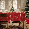 AIBIIN Red Tablecloth for Christmas Party Christmas Tree Pattern Rectangular