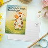 Mr. & Mrs. Panda Personalisierte Postkarte Kuh Design - Geschenk,