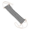 Footrest Black and White Streaks Soft Breathable Adjustable Foot Hammock