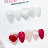 Cozy knit handmade nail tips - Oval / 포근 니트