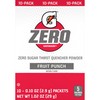 Gatorade G Zero Powder, Fruit Punch, 0.10 oz Packets (10