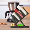 Samhe Coffee Station Organizer for Countertop, 4 Compartment Cups Lids