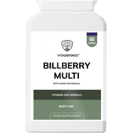 Vitadefence Bilberry Multi | with Pine Bark, Lutein, Zinc, Selenium & Vitamins – 60 Capsules