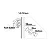 Five Oceans FO91 Polished Brass Keyless Push Button Latch