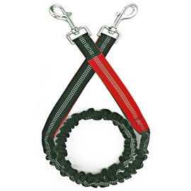 ZENGSUSU 4ft Bungee Dog Leash Extension Attachment for Dogs (20-150 lb), Reflective Tactical Shock Absorbing Lead with Double Swivel Clips for Camping/Running/Bicycle