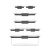Rubbermaid Brilliance Food Storage Containers, 14 Piece Plastic Containers with