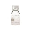 Screw Mouth Bottle Round White (Duran(R) )) with Clear Cap