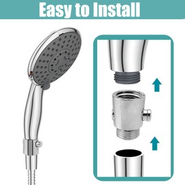 Treki Shower Flow Restrictor Valve Set, 3PCS Water Flow Restrictor G1/2 Universal Button Type Water Regulator and Flow Control Valve for Shower Head & Bidet Sprayer (0.78 Inch Thread)