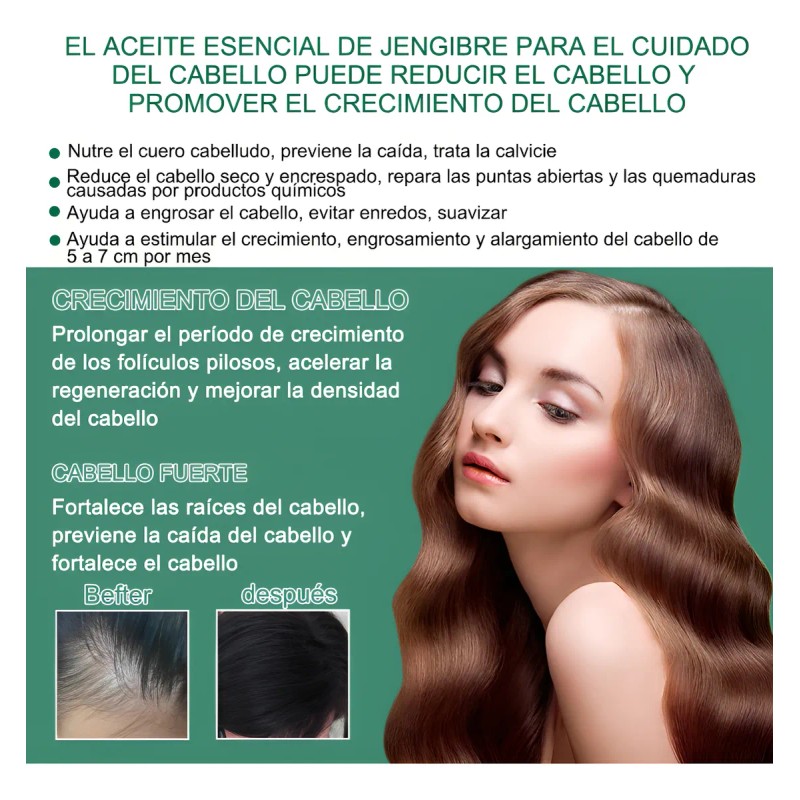 Suero Crecimiento Del Cabello Boomoon Aceite De Jengibre