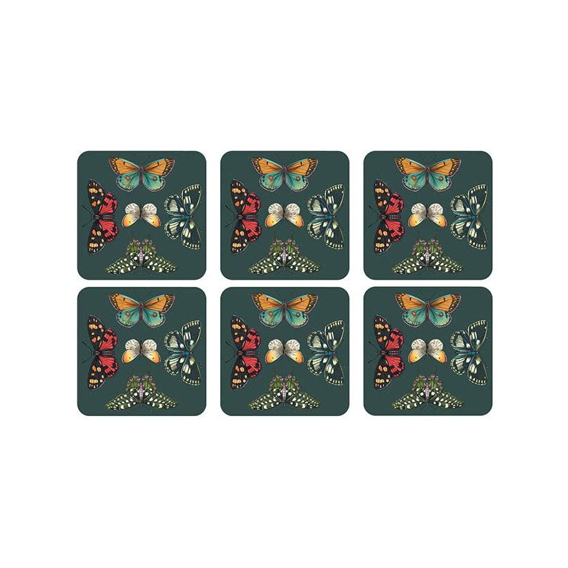 Portmeirion Home & Gifts Set of 6 Coasters, Multi Coloured,