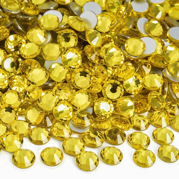 Blinginbox 1440 Pieces SS20/4.6-4.8mm Flat Back Crystal Rhinestones Round Gems