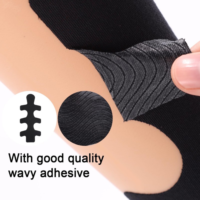 12pcs Precut Kinesiology Tape for Achilles Tendon, Waterproof & Breathable