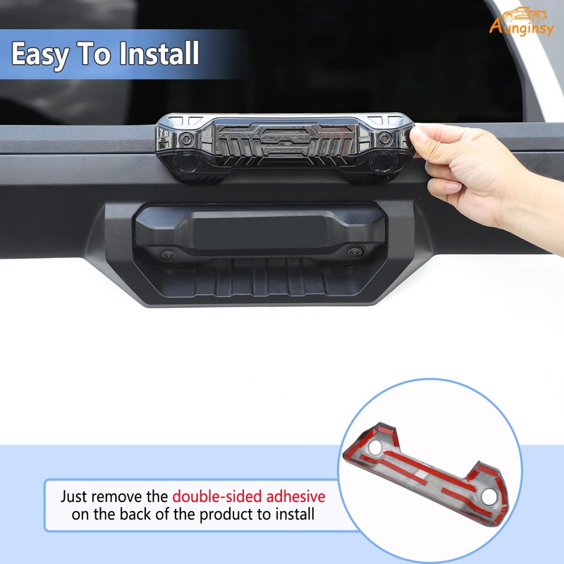 Aunginsy Tailgate Handle Trim Cover Compatible with Toyota Tundra 2022-2025