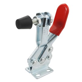 2Pack Toggle Clamp, 500 lbs Holding Capacity, 225D Quick Release Horizontal Clamps w/Antislip Rubber Pressure Tip for Woodworking Jigs and Fixtures, Welding, Drill Press, Crosscut Sled