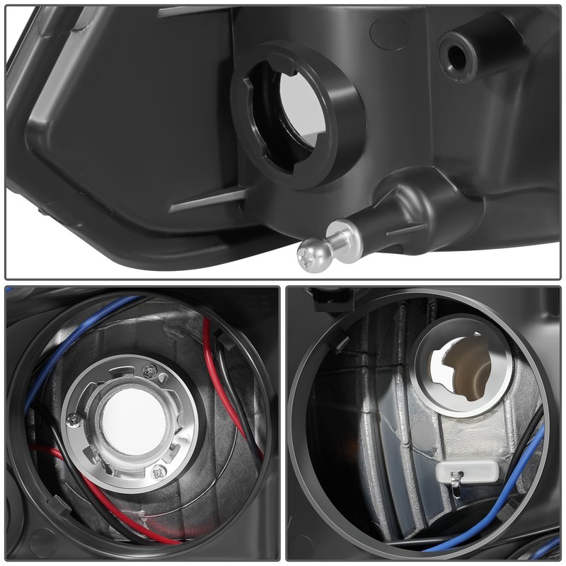 DNA MOTORING Pair OE Style Headlights Compatible with 09-10 Dodge