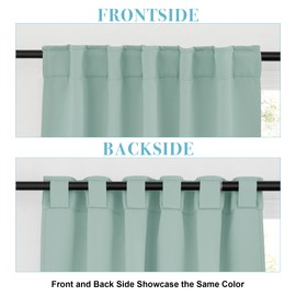 RYB HOME Bathroom Curtains Blackout - Thermal Insulating Privacy Small Window Curtains Short for Bedroom Basement Kitchen Kids Nursery Cabinet, Wide 42 x Long 30 inches, 2 Panels, Aqua