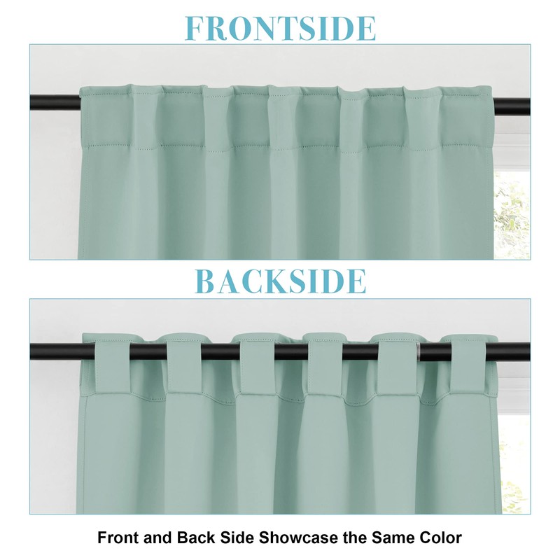 RYB HOME Bathroom Curtains Blackout - Thermal Insulating Privacy Small