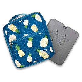Fridge-to-go Insulated Lunch Bag Medium - Cooler Bag with Cooling Panel, Identification Panel - Stay Cool Up to 8 Hrs - Premium Quality to Last The Whole Year and More (Pineapple)