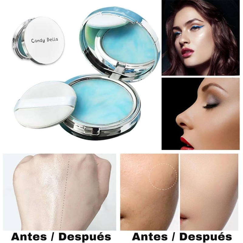 Polvo Matificador Cremoso Lavanda Maquillaje Mate Candy Bella Textura Seda