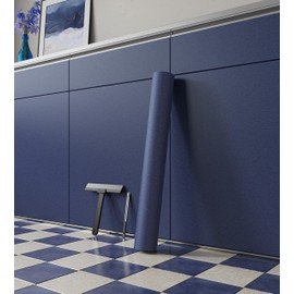 COSNIGHT Blue Peel and Stick Wallpaper, Soild Contact Paper with Tools for Cabinets and Drawers, Self-Adhesive and Removable 17.7''x393'' Wall Paper for Old Furniture and Countertops