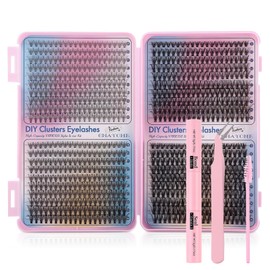 800 PCS Lash Extension Set: WIYETY DIY Wimpernverlängerung Kit 9-16mm Mix Länge, Wiederverwendbar DIY Wimpern Extensions Set Mit Mascara und Wimpernpinzette