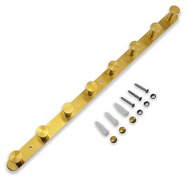 MACAJM,Brushed Gold Coat Rack Wall Mount with 8 Heavy Duty Hooks,21 Inch Premium Sus304 Stainless Steel Modern Coat Hooks for Entryway,Foyer,Hallway,Bathroom,Bedroom Ect