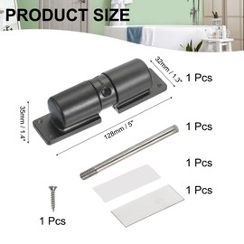 sourcing map Automatic Spring Door Closer Adjustable 40 lbs Self-Closing Door Hinge Safety Easy to Install Tension Door Closers for Home Use (Gray)