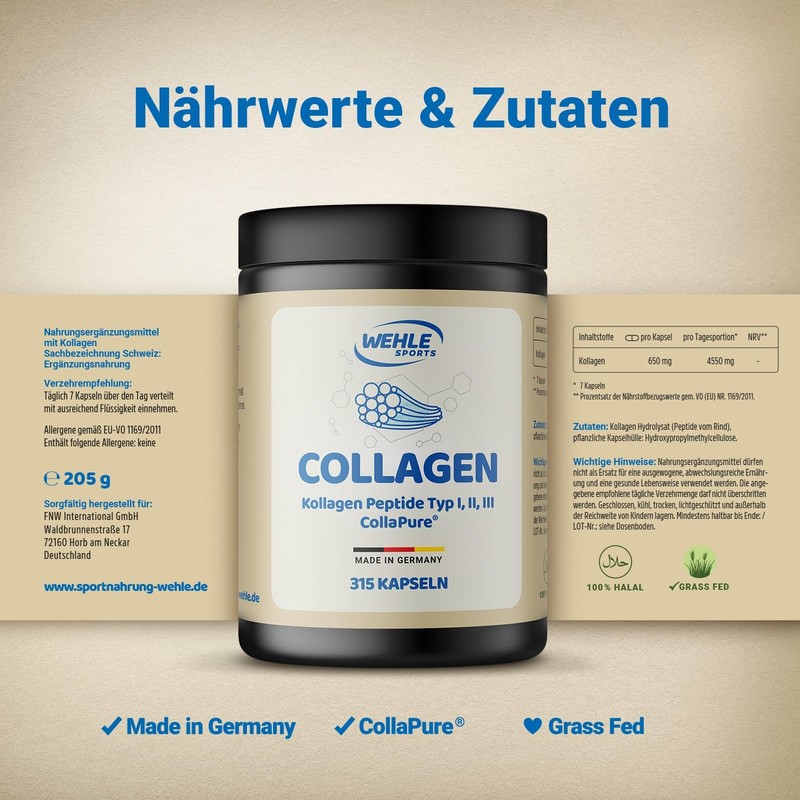 Collagen Capsules High Dose – Pack of 315 – 4550