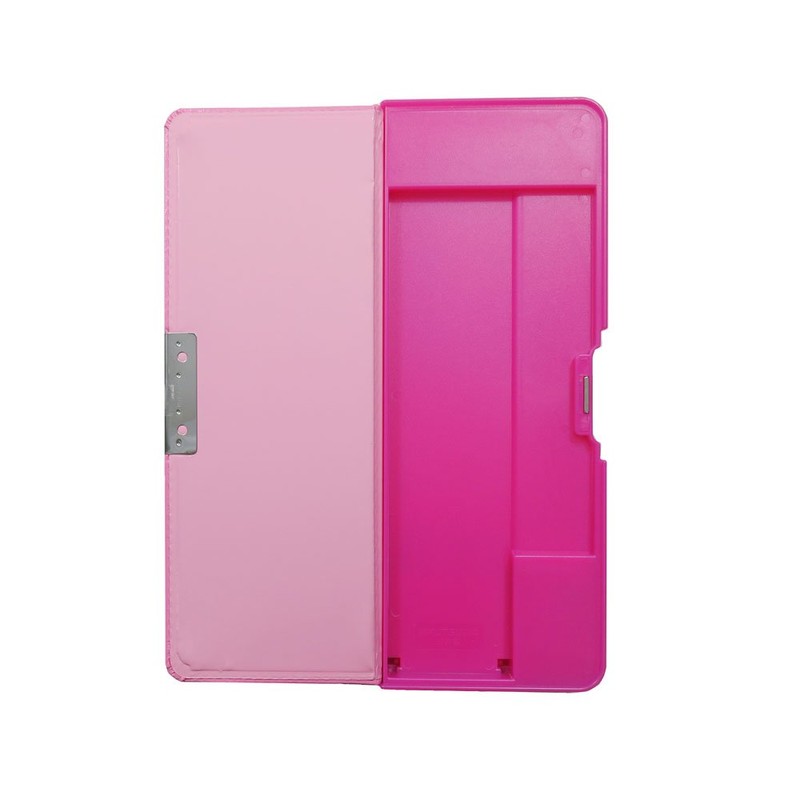 クツワ 筆箱 クラリーノ 2ドア 削り付 ピンク CV001PK