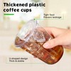 Baderke 25 Sets Clear Plastic Cups with Lids and Straws
