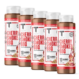 Taste Flavor Co. Grilling, Dipping Sauce and Marinade, Great Tasting, Low-Calorie Sauces, Keto Friendly, No Oils (5 Pack, Cherry Smoked BBQ)