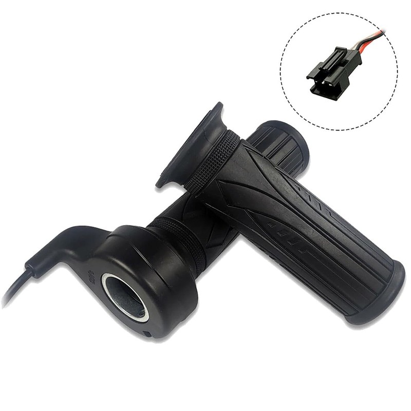 TDR E-Bike Twist Throttle 24V-72V Compatible, Black Rubber & ABS