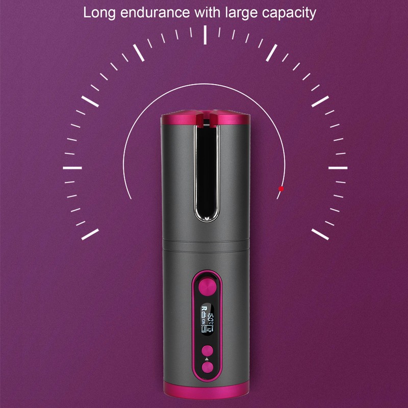 Cordless Curlers Hair Curling Iron Cordless Automatic USB Rechargeable MultiFunction