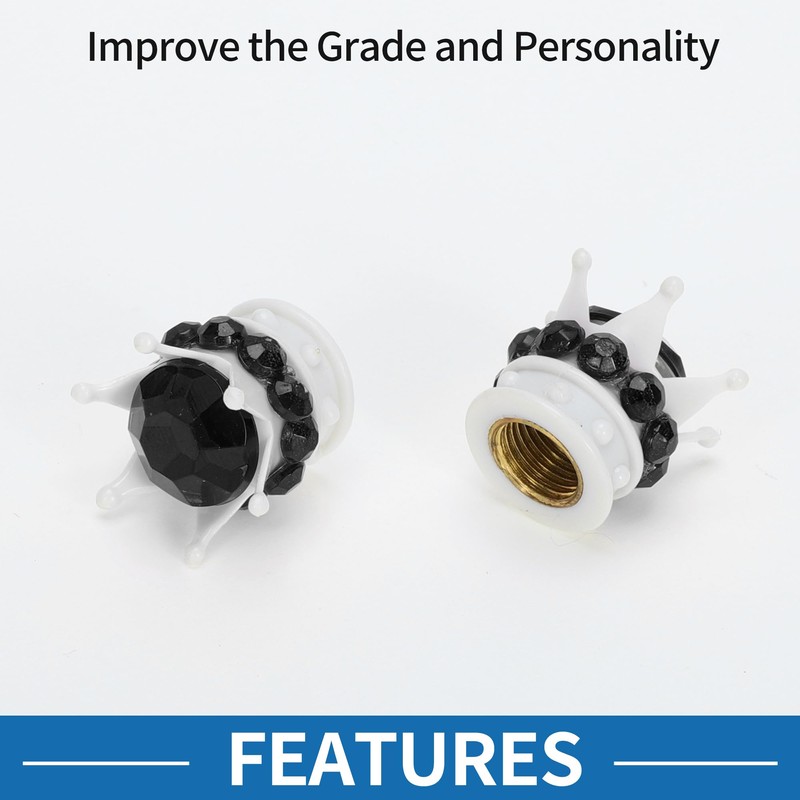 A ABSOPRO Tire Valve Stem Caps 12.8x15.8MM Car Wheel Valve