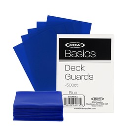 BCW Basics Card Sleeves | 500 Count Box | Acid-Free, Archival Safe | Durable, Cost-Effective Card Protector Sleeves for Standard 2.5" x 3.5" Trading and Game Cards (Blue)