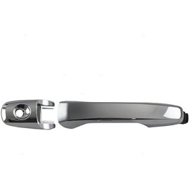 Front Left Driver Side Outside Door Handle with Keyhole - Chrome - Compatible with 2011-2015 Lincoln MKX (without Push Button Start)